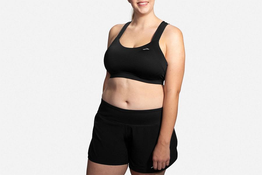 Brooks UpLift Crossback Women Clothing & Sports Bra Black ELQ231564